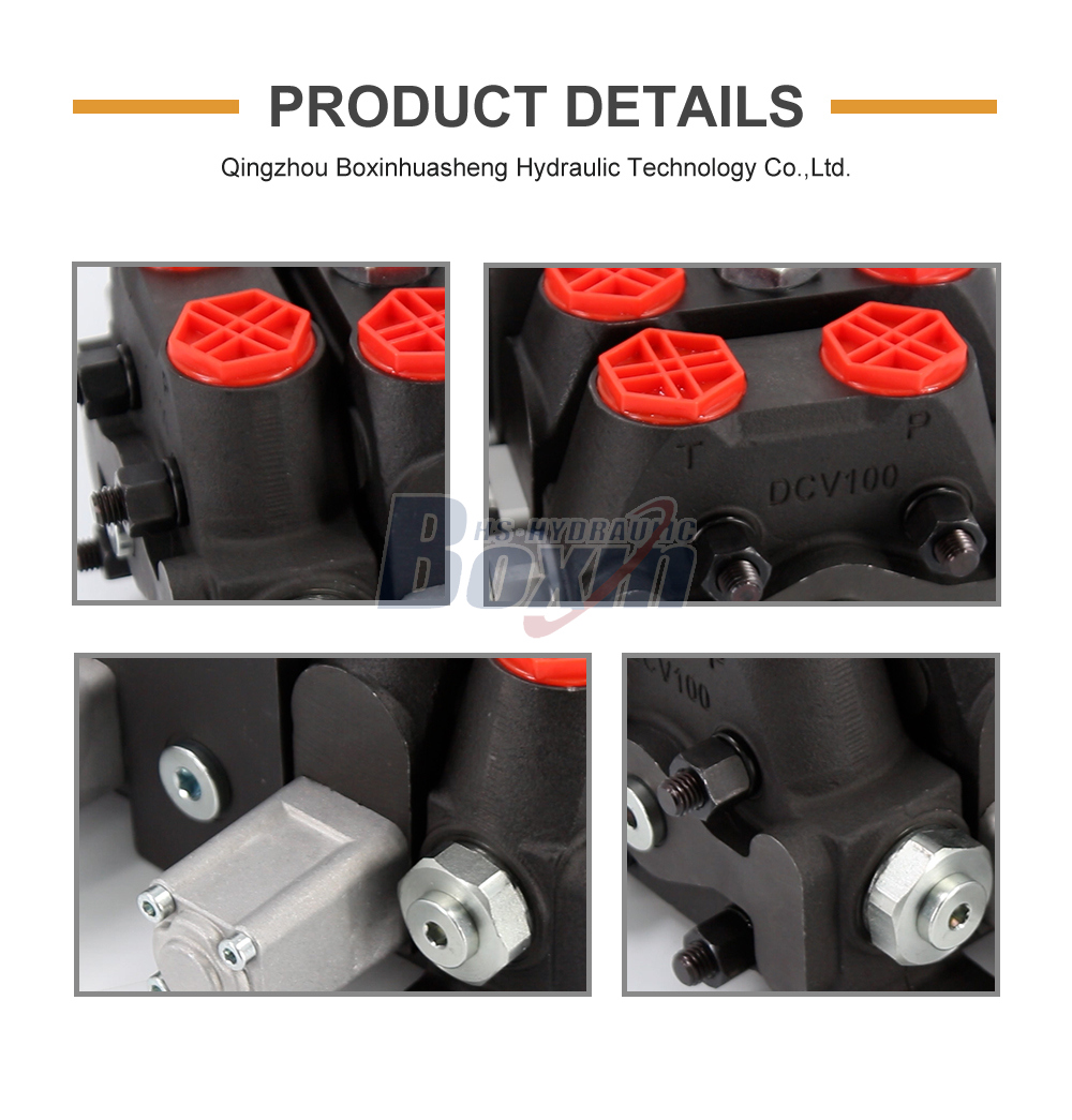 DCV100EMA-YT-JYT-J-K Electric motor 2 Spool Sectional Directional Valve detailed image